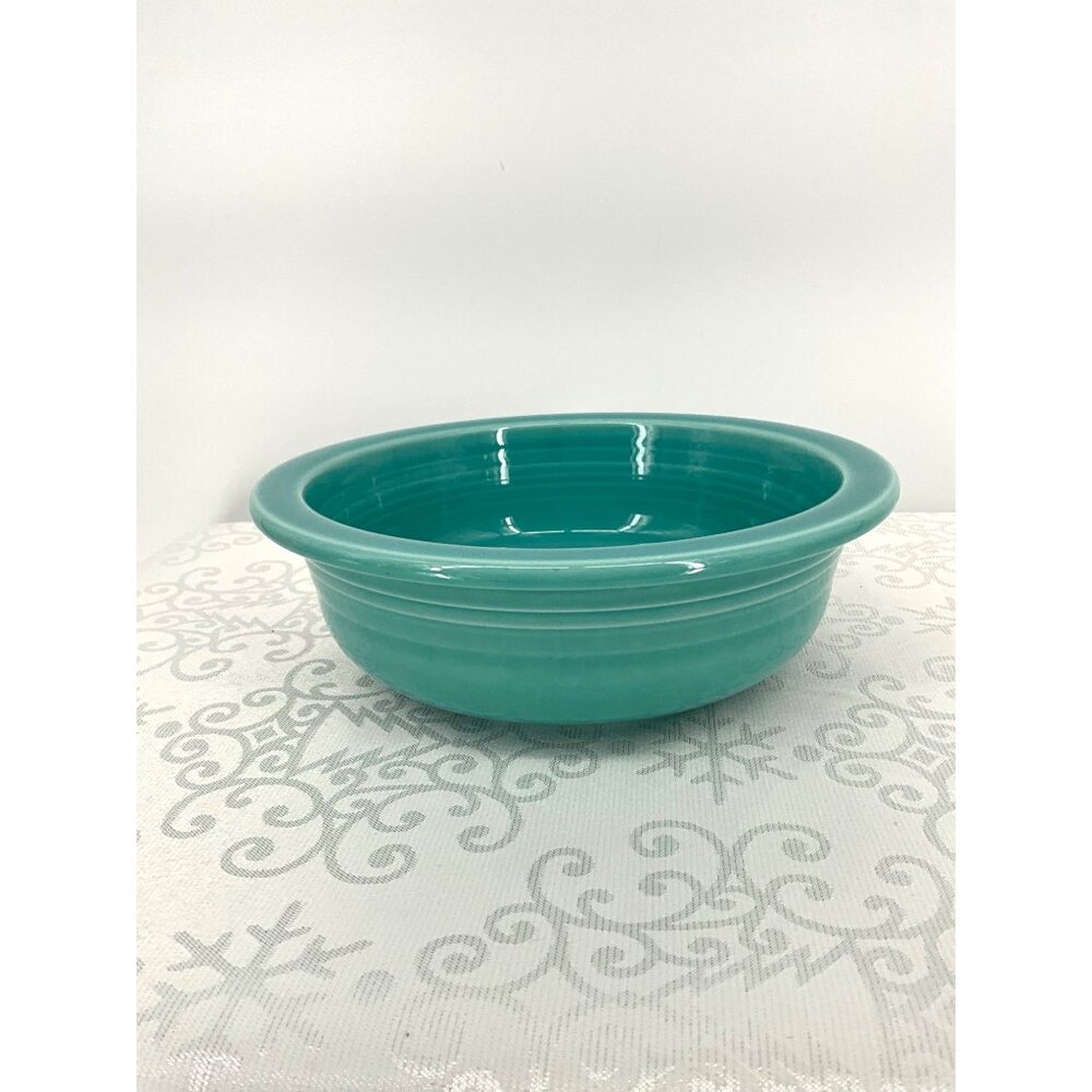 Homer‎ Laughlin Fiesta Lead-Free Turquoise Serving Bowl 8" x 3"